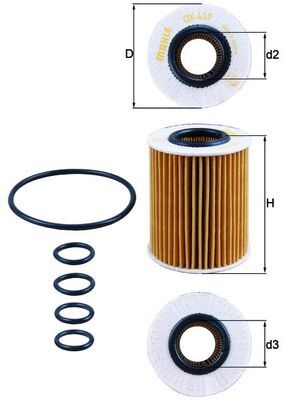 Alyvos filtras KNECHT OX 437D