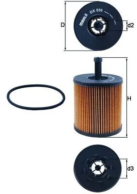 Alyvos filtras KNECHT OX 556D
