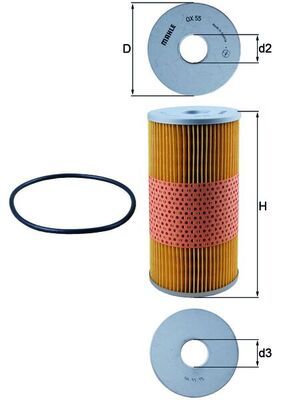 Alyvos filtras KNECHT OX 55D