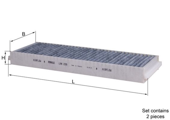 Фільтр, повітря у салоні KNECHT LAK 239/S