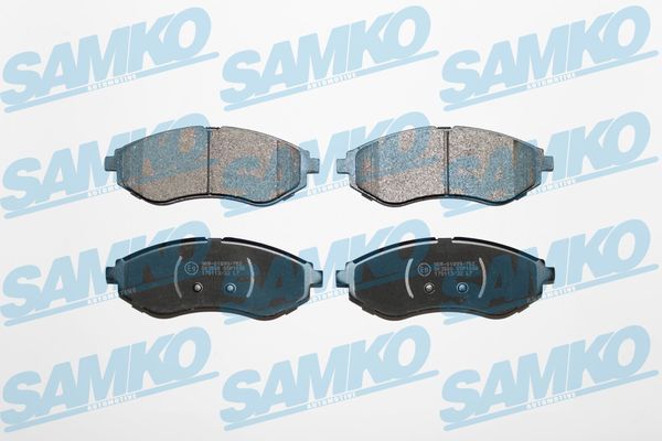 Комплект гальмівних накладок, дискове гальмо SAMKO 5SP1080