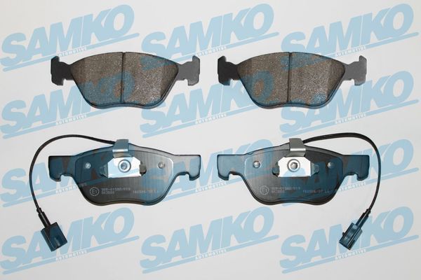 Комплект гальмівних накладок, дискове гальмо SAMKO 5SP1084