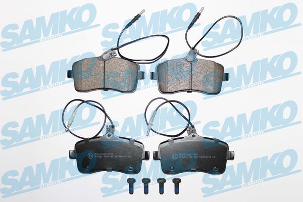 Комплект гальмівних накладок, дискове гальмо SAMKO 5SP1196