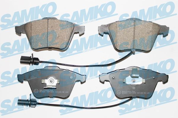Комплект гальмівних накладок, дискове гальмо SAMKO 5SP1239