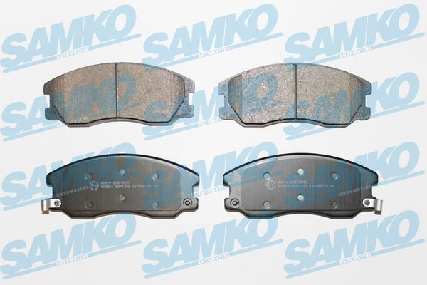 Комплект гальмівних накладок, дискове гальмо SAMKO 5SP1322