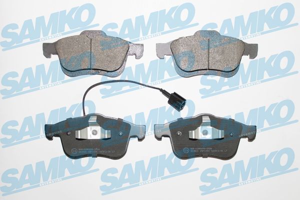 Комплект гальмівних накладок, дискове гальмо SAMKO 5SP1494