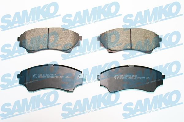 Комплект гальмівних накладок, дискове гальмо SAMKO 5SP1499