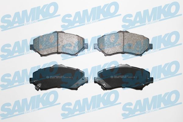 Комплект гальмівних накладок, дискове гальмо SAMKO 5SP1549