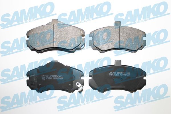 Комплект гальмівних накладок, дискове гальмо SAMKO 5SP1609