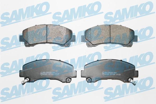 Комплект гальмівних накладок, дискове гальмо SAMKO 5SP1630