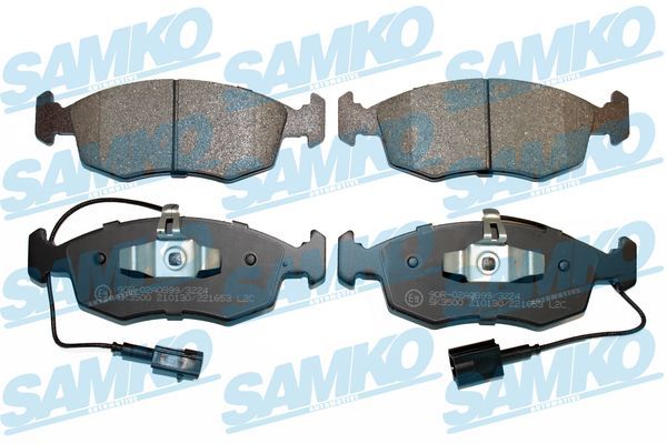 Комплект гальмівних накладок, дискове гальмо SAMKO 5SP1653