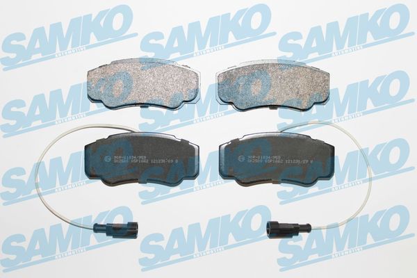 Комплект гальмівних накладок, дискове гальмо SAMKO 5SP1662