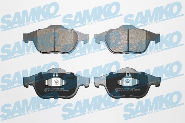 Комплект гальмівних накладок, дискове гальмо SAMKO 5SP1678
