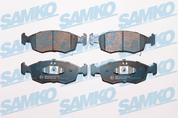 Комплект гальмівних накладок, дискове гальмо SAMKO 5SP1722