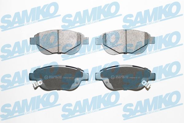 Комплект гальмівних накладок, дискове гальмо SAMKO 5SP1760