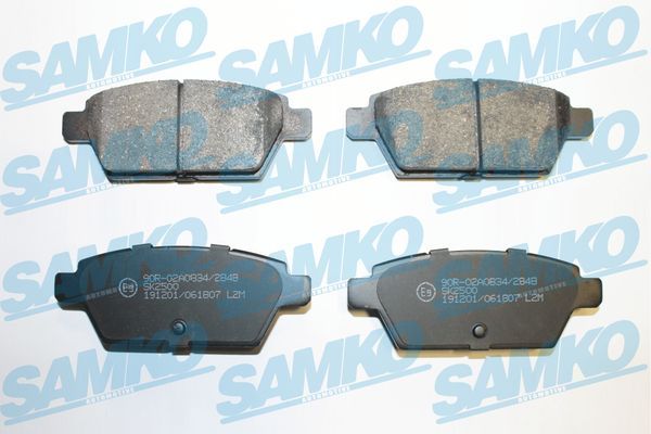 Комплект гальмівних накладок, дискове гальмо SAMKO 5SP1807