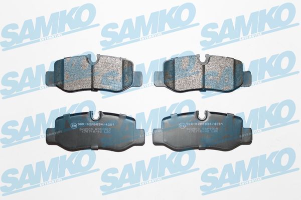 Комплект гальмівних накладок, дискове гальмо SAMKO 5SP1905
