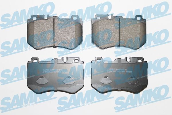 Комплект гальмівних накладок, дискове гальмо SAMKO 5SP1980