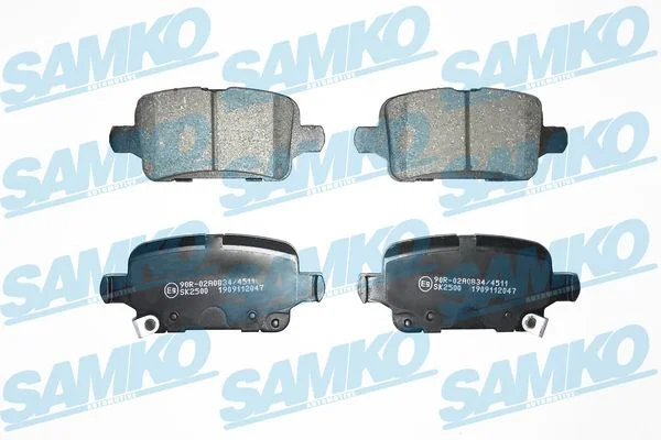 Stabdžių trinkelių rinkinys, diskinis stabdys SAMKO 5SP2047