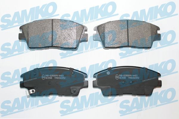 Комплект гальмівних накладок, дискове гальмо SAMKO 5SP2052