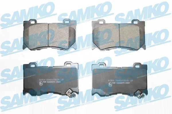 Stabdžių trinkelių rinkinys, diskinis stabdys SAMKO 5SP2086