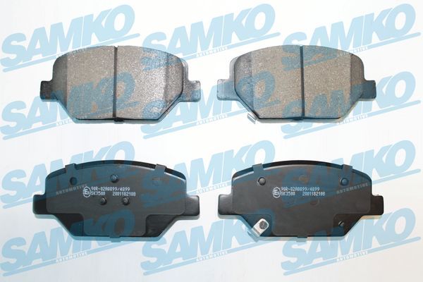 Комплект гальмівних накладок, дискове гальмо SAMKO 5SP2108