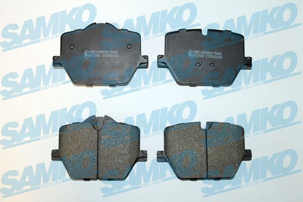 Комплект гальмівних накладок, дискове гальмо SAMKO 5SP2160