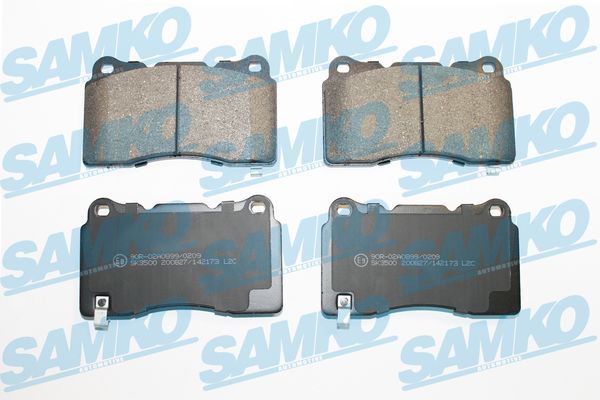 Комплект гальмівних накладок, дискове гальмо SAMKO 5SP2173