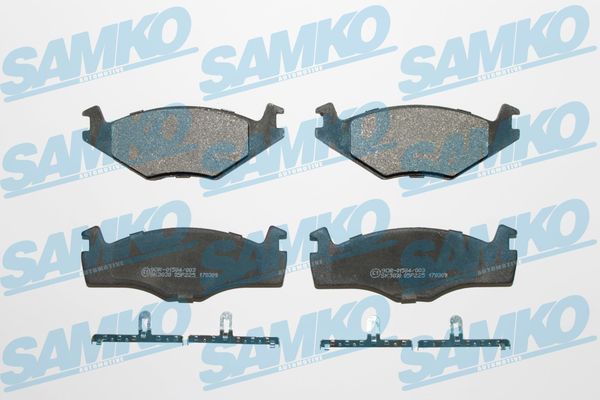 Комплект гальмівних накладок, дискове гальмо SAMKO 5SP225