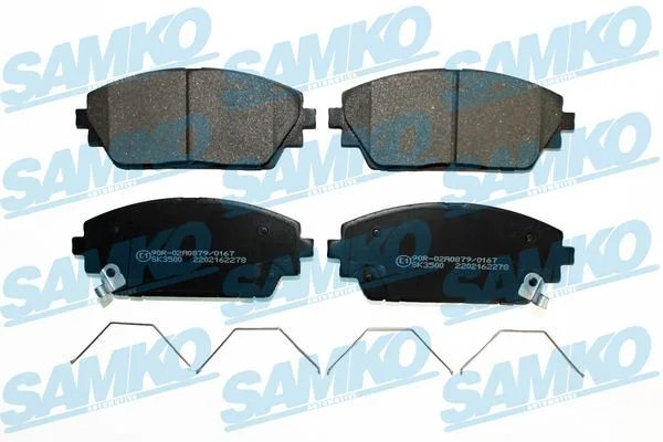 Stabdžių trinkelių rinkinys, diskinis stabdys SAMKO 5SP2278