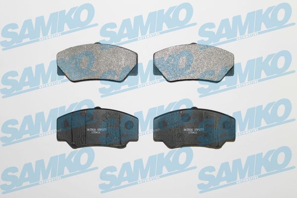 Комплект гальмівних накладок, дискове гальмо SAMKO 5SP277