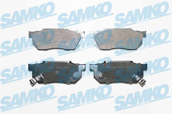 Комплект гальмівних накладок, дискове гальмо SAMKO 5SP322