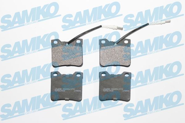 Комплект гальмівних накладок, дискове гальмо SAMKO 5SP330