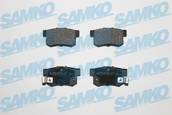 Комплект гальмівних накладок, дискове гальмо SAMKO 5SP508