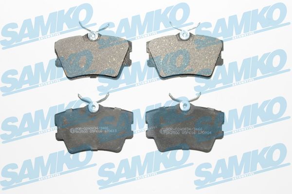 Комплект гальмівних накладок, дискове гальмо SAMKO 5SP616