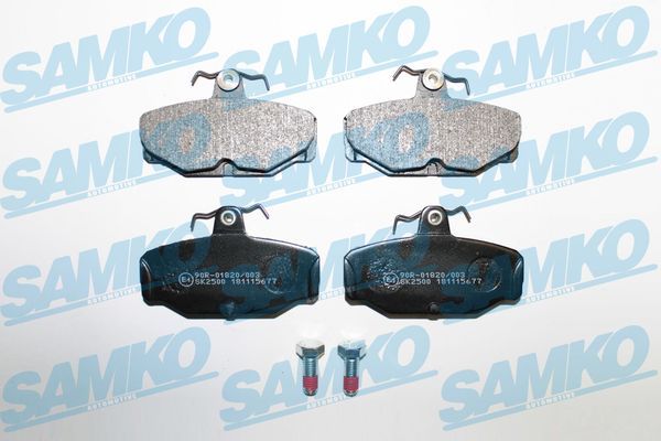 Комплект гальмівних накладок, дискове гальмо SAMKO 5SP677