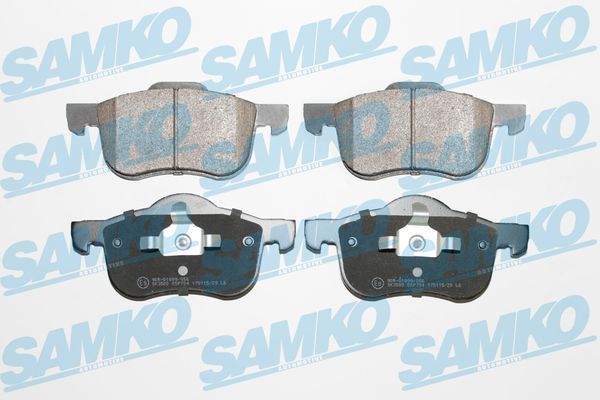 Комплект гальмівних накладок, дискове гальмо SAMKO 5SP704