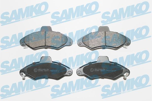 Комплект гальмівних накладок, дискове гальмо SAMKO 5SP717