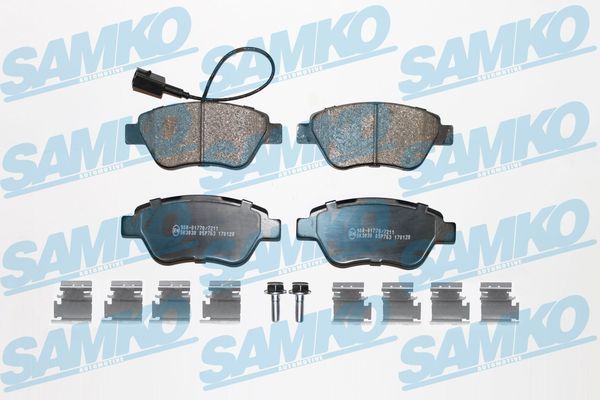 Комплект гальмівних накладок, дискове гальмо SAMKO 5SP763K