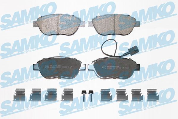 Комплект гальмівних накладок, дискове гальмо SAMKO 5SP764K