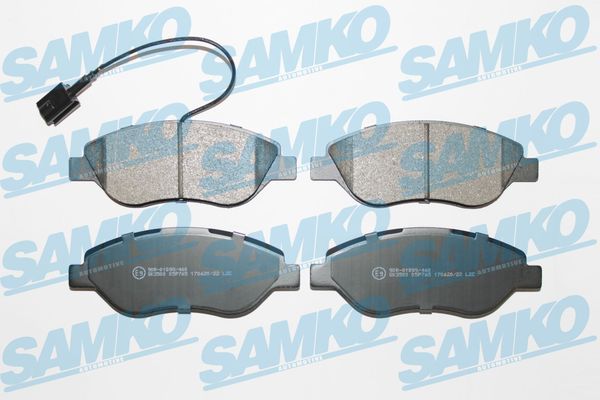 Комплект гальмівних накладок, дискове гальмо SAMKO 5SP765