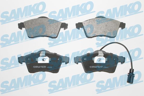 Комплект гальмівних накладок, дискове гальмо SAMKO 5SP787
