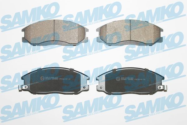 Комплект гальмівних накладок, дискове гальмо SAMKO 5SP858