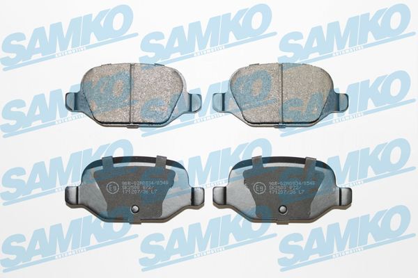 Комплект гальмівних накладок, дискове гальмо SAMKO 5SP872