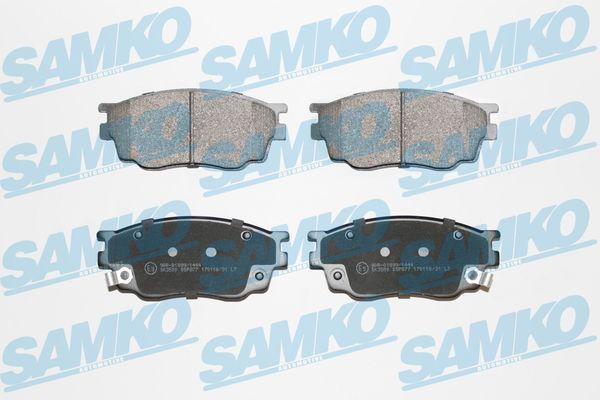 Комплект гальмівних накладок, дискове гальмо SAMKO 5SP877