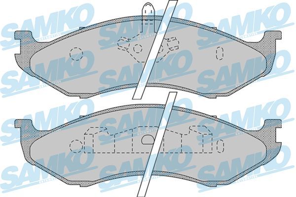 Комплект гальмівних накладок, дискове гальмо SAMKO 5SP896