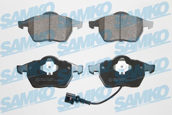Комплект гальмівних накладок, дискове гальмо SAMKO 5SP969