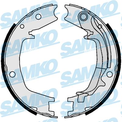 Brake Shoe Set, parking brake SAMKO 81062
