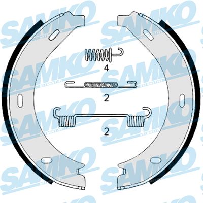 Brake Shoe Set, parking brake SAMKO 88740