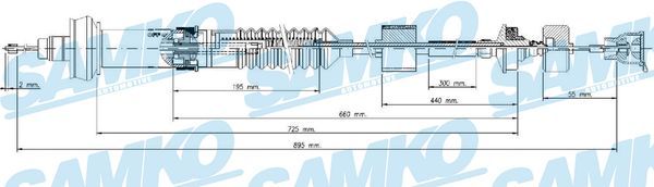 Cable Pull, clutch control SAMKO C0028C